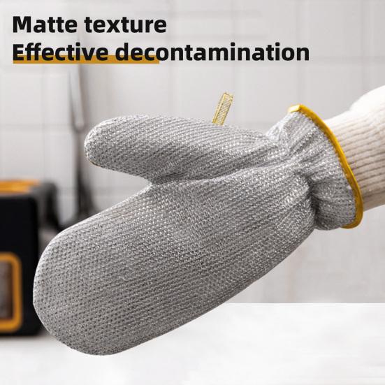 2/5Pcs Dishwashing Gloves Grid Weaving Technology Reusable Kitchen Cleaning Gloves Utensils Counters Tableware