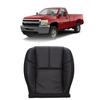 For 2007-14 Chevy Silverado 1500 2500 HD Driver Bottom PU Leather Seat Cover Bla