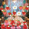 Creative Birthday Party Supplies Kawaii Strawberry Series Decoration Event Background