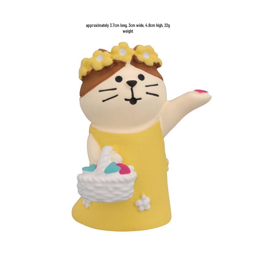 ZAKKA Японская кошка, фигурка из смолы - Фестиваль любования цветами, DIY, Модная игрушка-сюрприз, Декорация, Подарок и Украшение