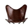 (Only Cover) Butterfly Chair Brown Leather Butterfly Chairs Handmade with Powder Coated
