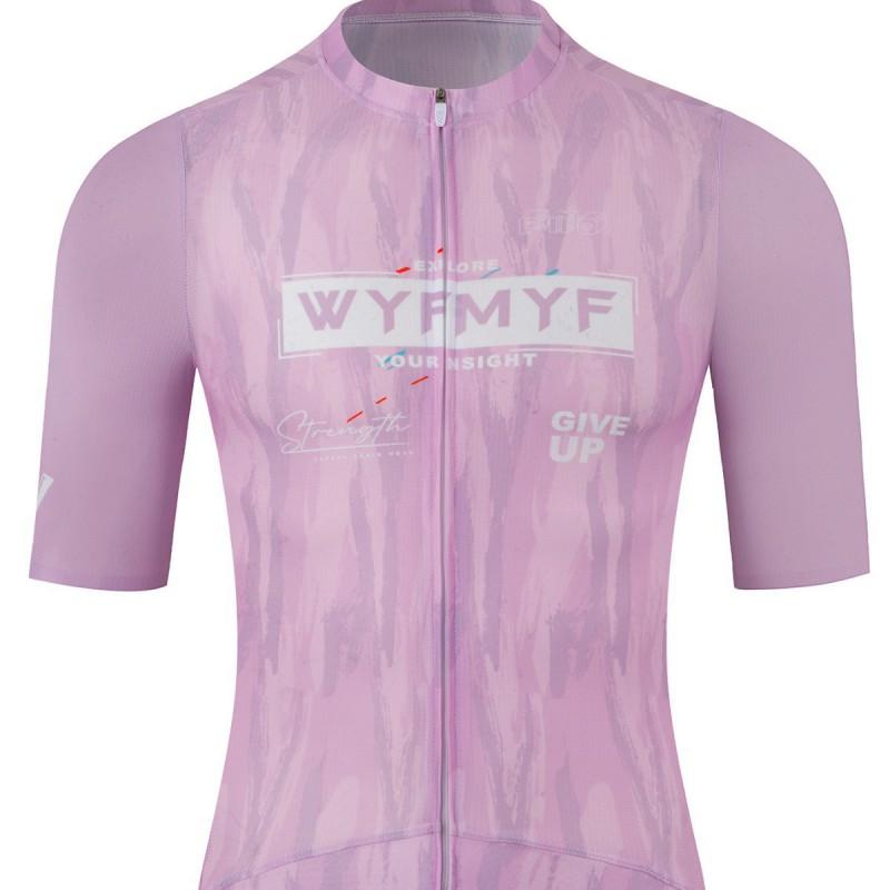 1 Unisex Cycling Jersey Short Sleeve Breathable Quick Dry Road Bike Top Tie Dye Pink