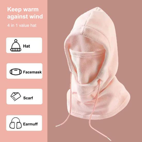 Cycling Face Guard 4-In-1 Windproof Winter Warm Cold Weather Full Cover Men Women Outdoor Neck Gaiter Balaclava Hood Bandana Scarf