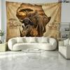 African Animals Wall Tapestry Aesthetic Wall Hanging Printed Fabric Blanket Decorative Tapestries for Bedroom Living Room Home Decor