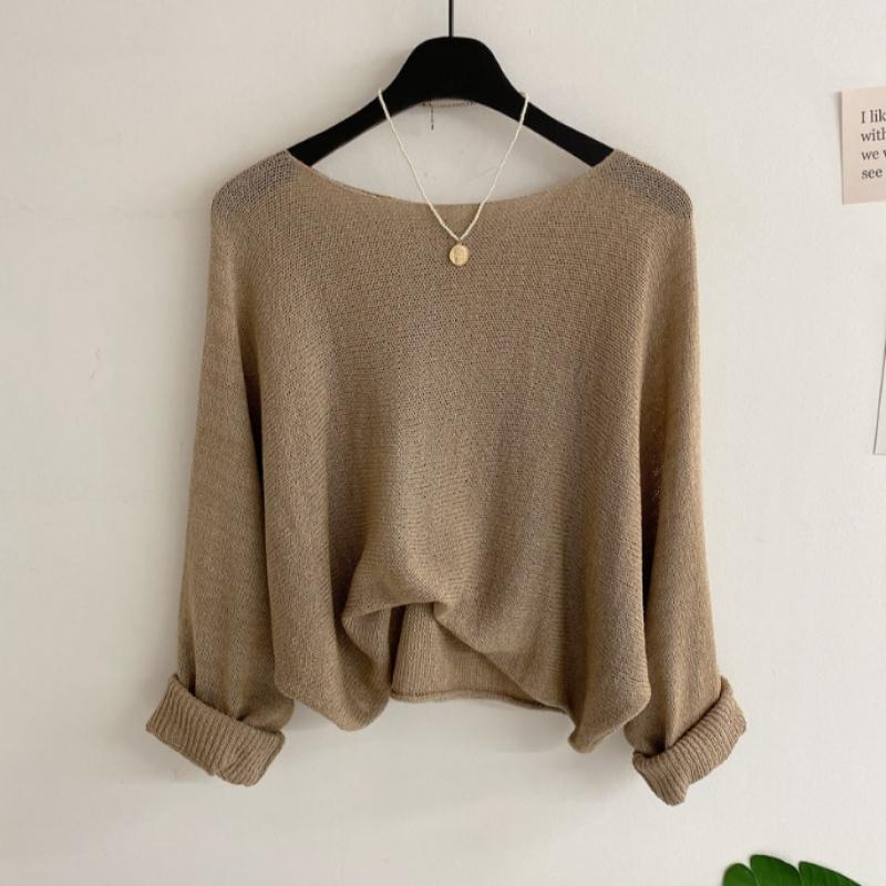 Honey J Loose Fit Floret Long Sleeve Knit  7color 