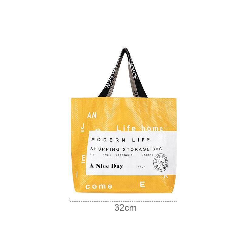 Водонепроницаемая сумка для покупок в супермаркете большой вместимости, портативная плетеная сумка из полипропилена для розничных магазинов, бутиков и супермаркетов