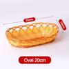 Plastic Imitation Rattan Basket Round Fruit Basket New Food Plate  Breakfast Cake Snack