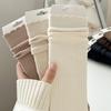 5/10 Pairs Autumn Winter Wool Socks for Women: Mid Calf Socks Fashionable Warm Versatile Pile Socks Solid Color Lace Socks Loose Fit Cashmere Socks