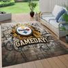 Pittsburgh Steelers2 Flannel Pattern Square Carpet,Area Rug,Carpet Rug for Living Room Bedroom Sofa Playroom Decor,Non-slip Floor Mat