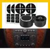 For GMC Radio A/C Decals Climate Control Button Stickers + Control Repair Knob