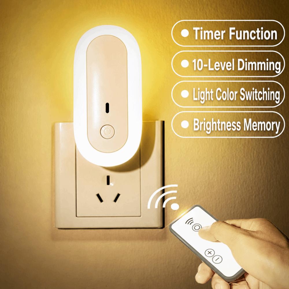 with Remote Control Bedroom Light Dimmable Bedside Lamp Portable LED Night Lamp