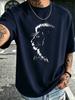 2026 New Pop King Family Matching Oversized Unisex T Shirt Lion King Silhouette Chest Graphic Tee Streetwear Cotton Top