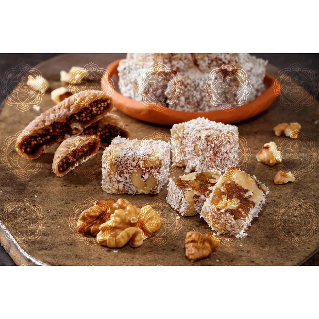 Turkish Delight with Fig, Walnut & Coconut – Traditional Gourmet Turkish Delight