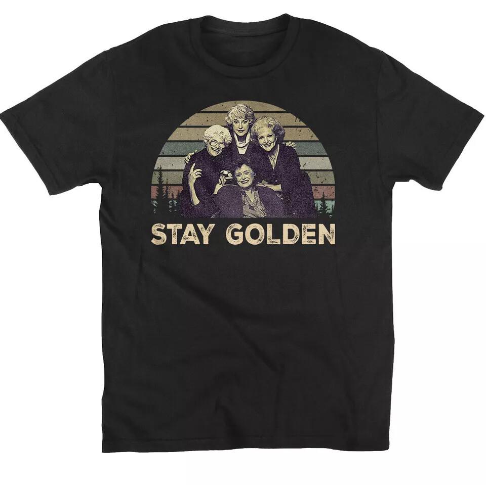 РАСПРОДАЖА Stay Golden Винтажная Кино Футболка, Винтажная Графическая Унисекс Футболка S-3XL Унисекс Футболка