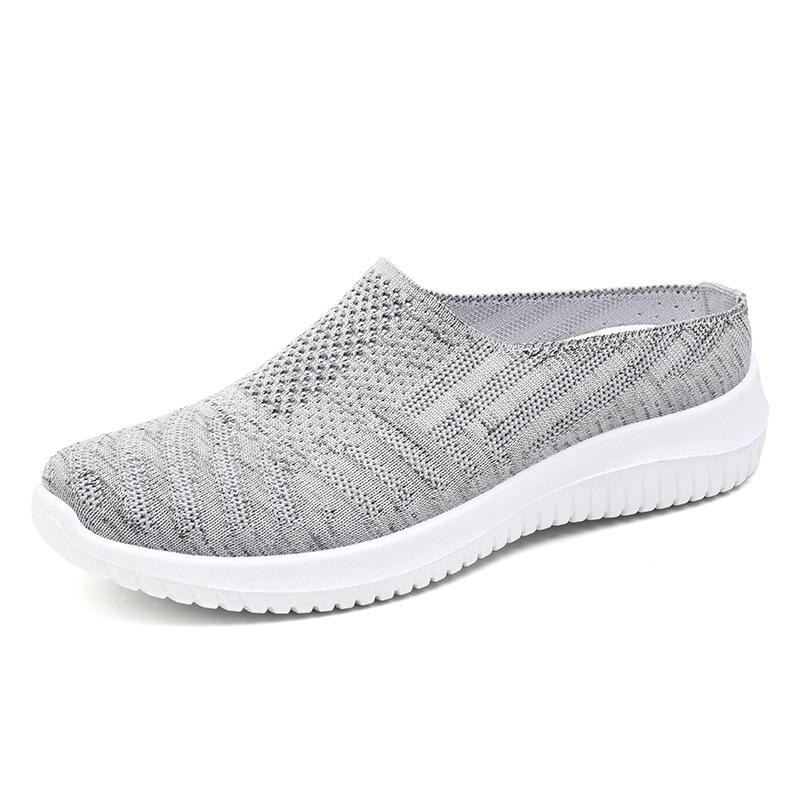 New Women's Shoes for Women's Shoes Large Size Cloth Shoes Breathable Flying Woven Shoes Soft Sole Casual Mother's Shoes