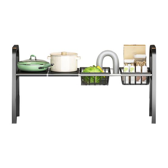 Выдвижная полка для хранения вещей, устойчивая к коррозии, прочная, несущая, для ванной комнаты, под раковиной, расширяемая, прочная, металлическая полка