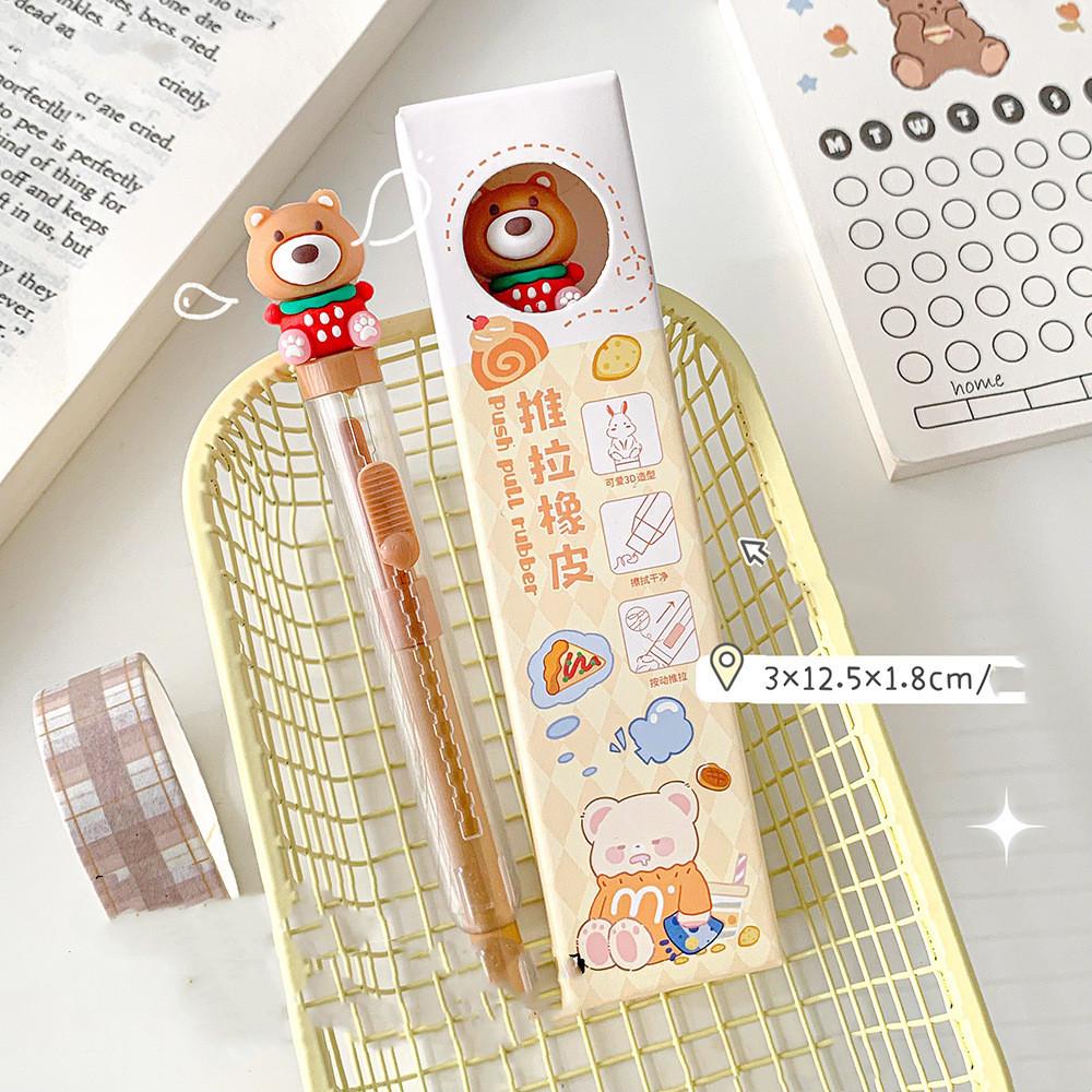 Cute Panda Eraser Cartoon Panda Telescopic Pencil Eraser School Student Stationery Children Funny Erasers