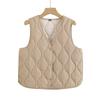 Down Cotton Vest Women's Inner Wear Autumn and Winter New Slim-fit Bottom Inner Wear Vest Medium Thin Warm Vest Vest