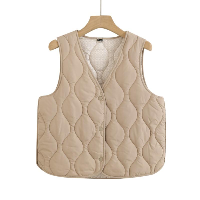 Down Cotton Vest Women's Inner Wear Autumn and Winter New Slim-fit Bottom Inner Wear Vest Medium Thin Warm Vest Vest