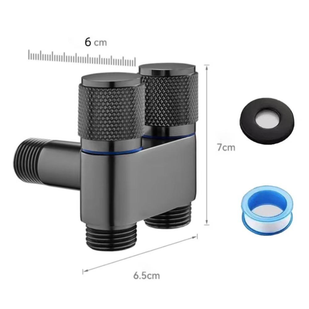 G1/2 1 вход 2 выхода угловой клапан настенный унитаз биде треугольный клапан запорный клапан двойной контроль биде унитаз распылитель душевая головка аксессуары цинковый сплав