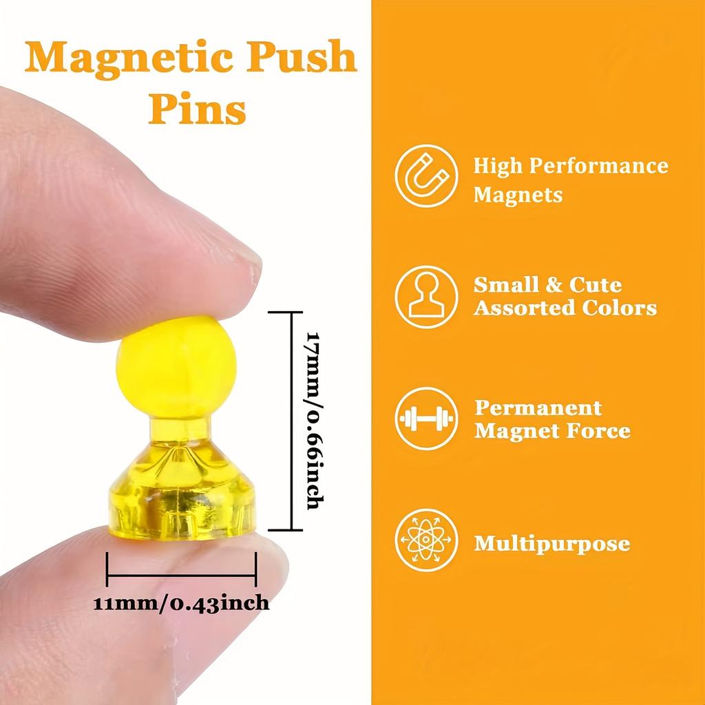 50 шт. Красочные Практичные Круглые Магниты, Подходят для Фотографий на Холодильник, Заметок, Магнитов для Белой Доски, Офисных Магнитов, Магнитов для Карты