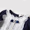 YUBAOBEI Spring Baby Girls Lace Flower Blouse Kids Bow Tops Tees Cotton Shirts Toddler Children Clothes
