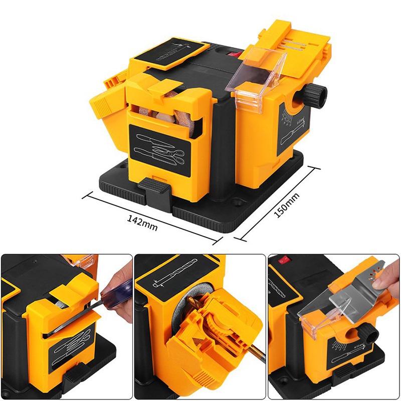 96 Вт Мини Электрическая Точилка Металлическая Шлифовальная Машина Точилка для Ножей Сверла Многофункциональная Заточная Машина Ножи Ножницы