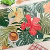 Stylish and Durable Glass Boards with Hawaiian Flower Print 2x40x52 cm