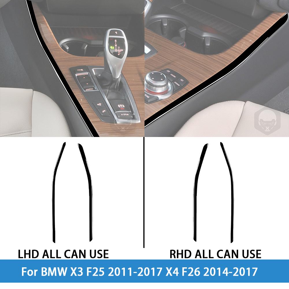 dsgur6 For BMW X3 F25 2011-2017 X4 F26 2014-2017Car Accessories Piano Black Interior Air Vent Taillight Console Trim Modified Sticker