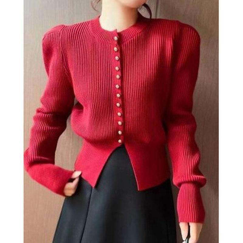 Длинный рукав свитера основа кардиганы женские осень и зима новый стиль красивый вязаный топ