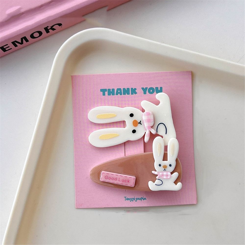 Kawaii Bear BB Clip Candy Color Cute Barrettes Set Funny Cartoon Mini Hair Clip Kids