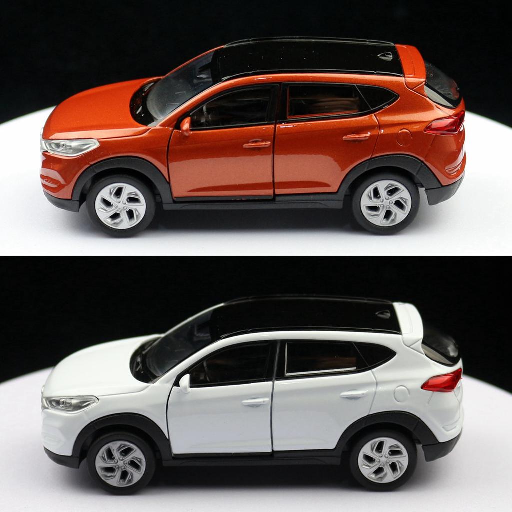 1/36 Hyundai Tucson SUV Toy Car Model Welly Diecast Alloy Vehicle Miniature Pull Back Collection Gift for Children Boys Kid