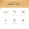 Ultra Thin Body Sensor Strip Light USB Rechargeable Magnetic for Closet Hallway Stairway