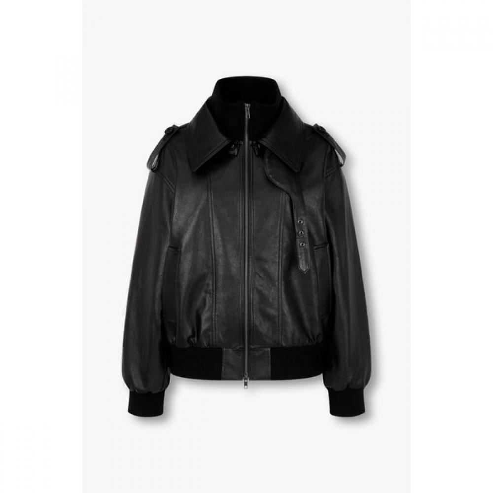 Studio Tomboy Leather Bomber Jacket 9105161a01