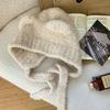 Maillard dopamine contrasting wool hat retro Fair Island style knitted hat ear protector warm bag hat winter
