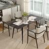 Extendable Dining Table, Expandable Table for 6-8 People, Kitchen Table with Solid Steel Legs