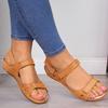2022 New Women Casual Round Open Toe Sandals Vintage Anti-slip Summer Beach Sandals Roman Sandals