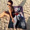 H-HarleyS Cool Q-Quinn Beach Towel Cartoon Cute Summer Kids Large Bath Pool Beach Towel Microfiber Absorbent For Swimming Travel