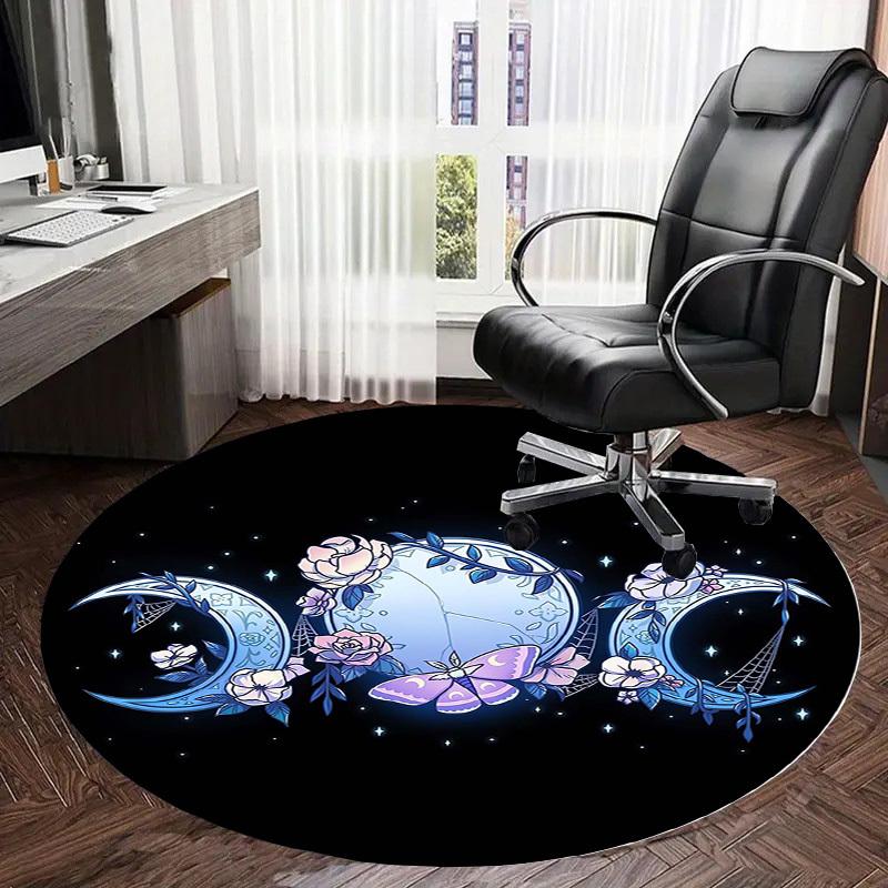 1pc Office Carpet Chair Mats Moonlit Garden Fantasy Perfect for Decorating Office Chairs, Living Rooms, Or Bedrooms.YDT157