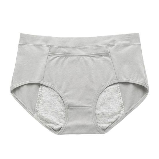 Женские менструальные трусы с карманом однотонные больших размеров мягкие с эффектом лифтинга ягодиц со средней посадкой бесшовные эластичные непромокаемые трусы для периода менструации