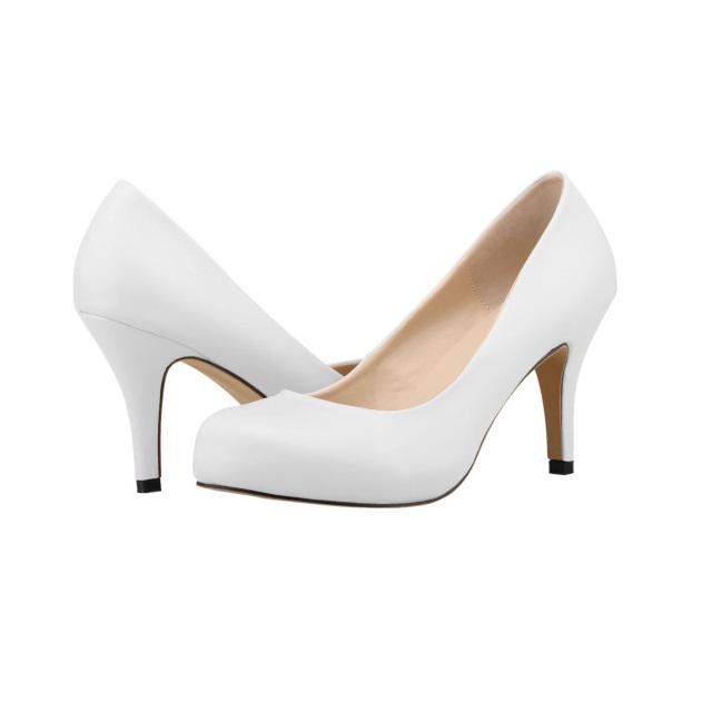 Женские туфли-лодочки на платформе с круглым носком, на тонком высоком каблуке, свадебные туфли на шпильках