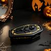 Vintage Bone Texture Box Gothic Skull Casket Jewelry Box, Resin Spooky Storage Figurine for Decorative Trinket Container Rings, Halloween Dark