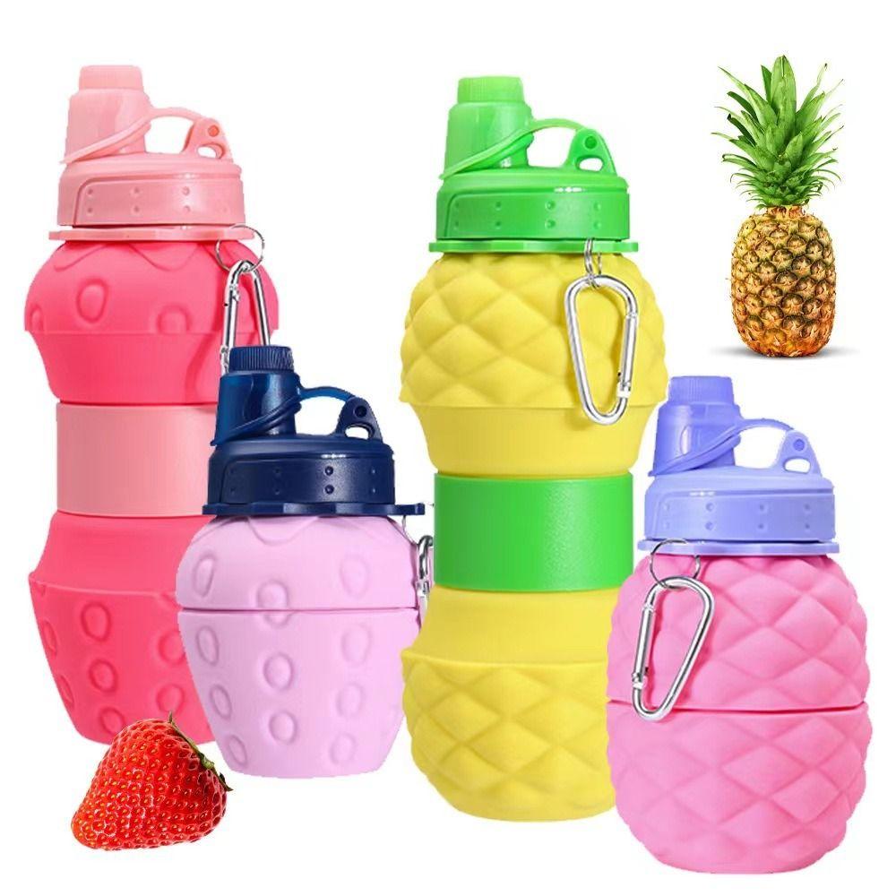 Fruit Shape Pineapple Sport Bottle Pineapple Collapsible Water Bottles Outdoor