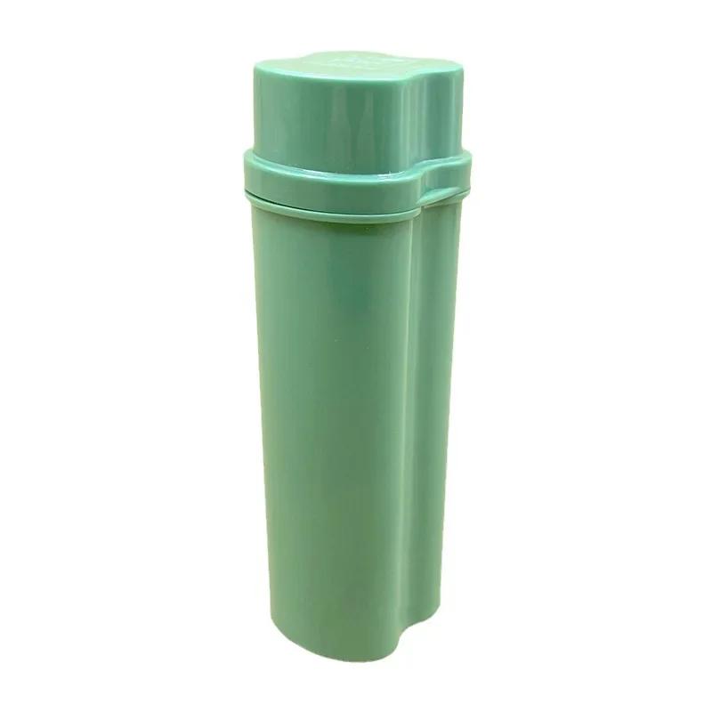 Цельный портсигар с откидной крышкой и двумя отверстиями, включая зажигалку для удобного хранения и переноски принадлежностей для курения