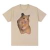 Cute Peace Hamster Funny Meme T Shirt Men's Women Retro Fashion Short Sleeve T-shirts Tops Casual 100% Cotton Oversized T-shirt