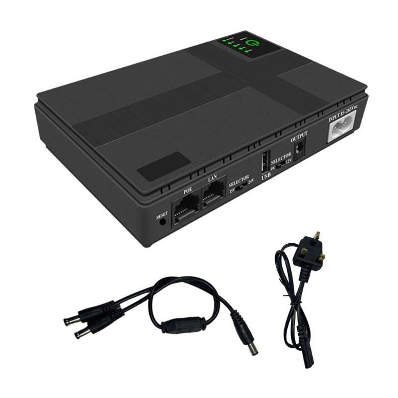 10400mAh UPS 5V 9V 12V Battery Backup Portable Uninterruptible Power Supply Unit for Wifi Router Attendance Machine