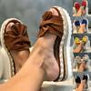 Breathable Bow Knot Sandals Shoes Women With Flexible Sole And Padded Insole For Comfort
