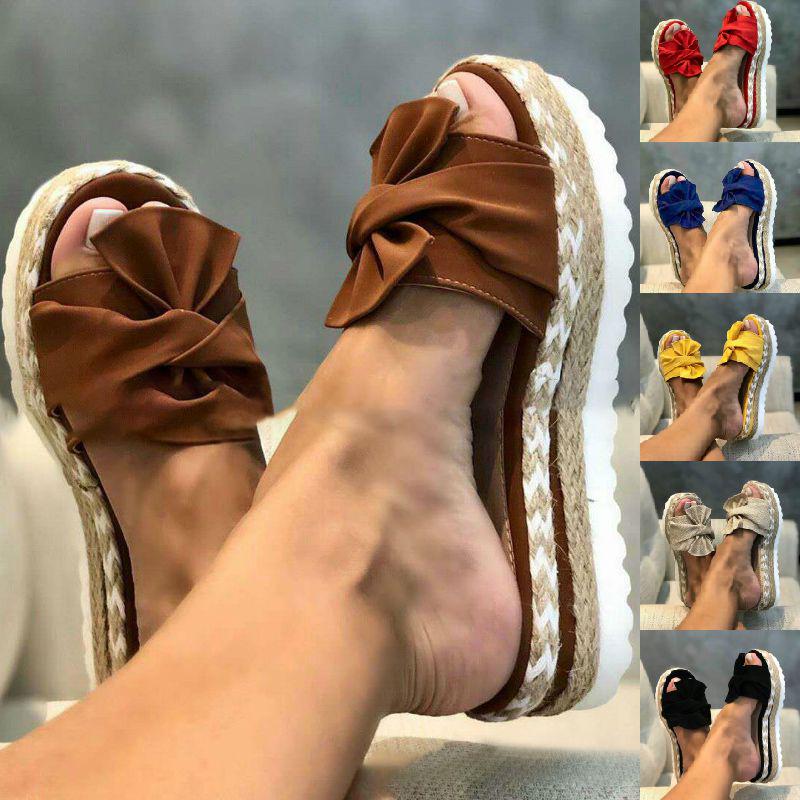 Breathable Bow Knot Sandals Shoes Women With Flexible Sole And Padded Insole For Comfort