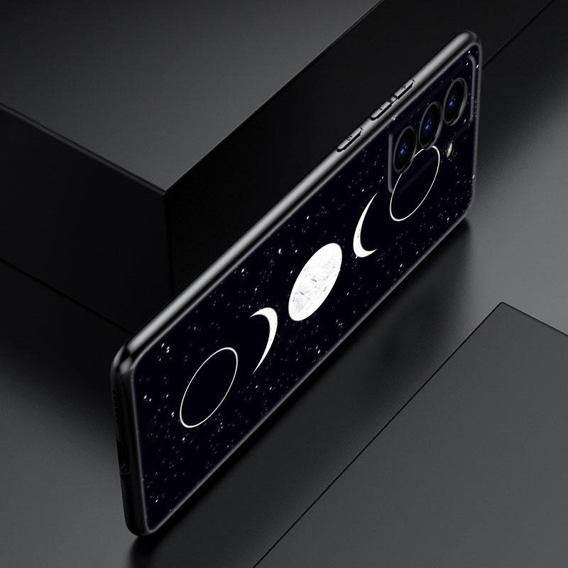 Witches Moon Tarot Mystery Totem Phone Case For Samsung Galaxy S22 Pro S21 S20 Ultra FE S10 Lite S9 S8 Plus S10E 5G Black Cover