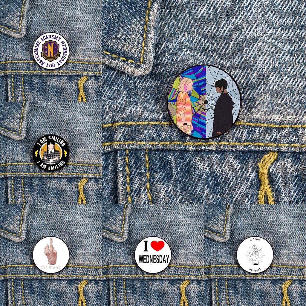 Thing Brooch Addams Enid Dress Decoration Badge Terror Holiday Gift